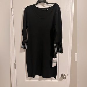 NWT black dress with silver embellishments